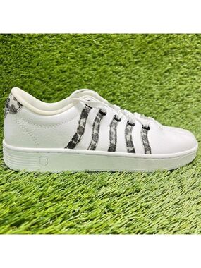K-Swiss Court Pro II Leopard Womens‎ Size 7 White Black Athletic Shoes Sneakers
